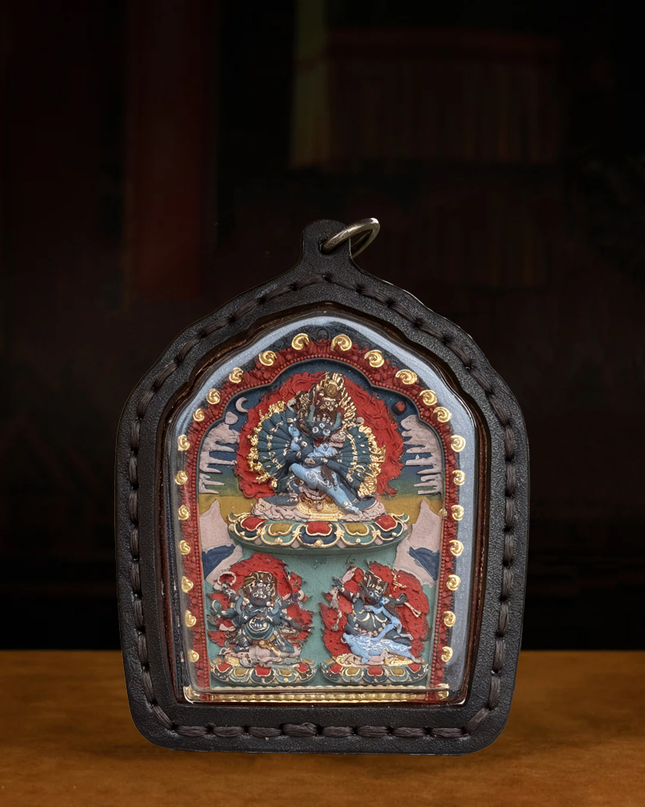 Leather-Cased Compilation of the Five-Manjushri Yamantaka Deity Set