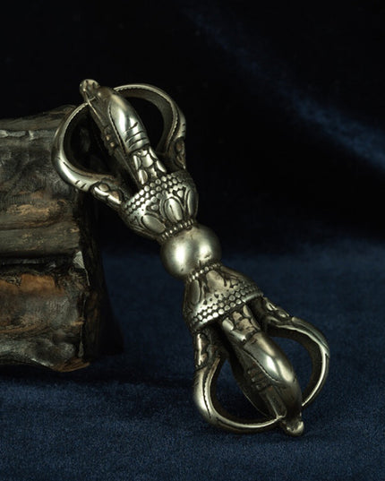 Qing Dynasty Five-pronged Vajra Tibetan Dharma Weapon White Lima