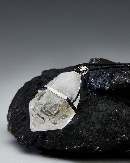 Healing Breath of Life Clear Quartz Sterling Silver Pendants