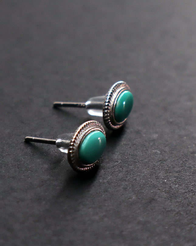 Kailash Energy Fortune Oval Turquoise Stud Earrings
