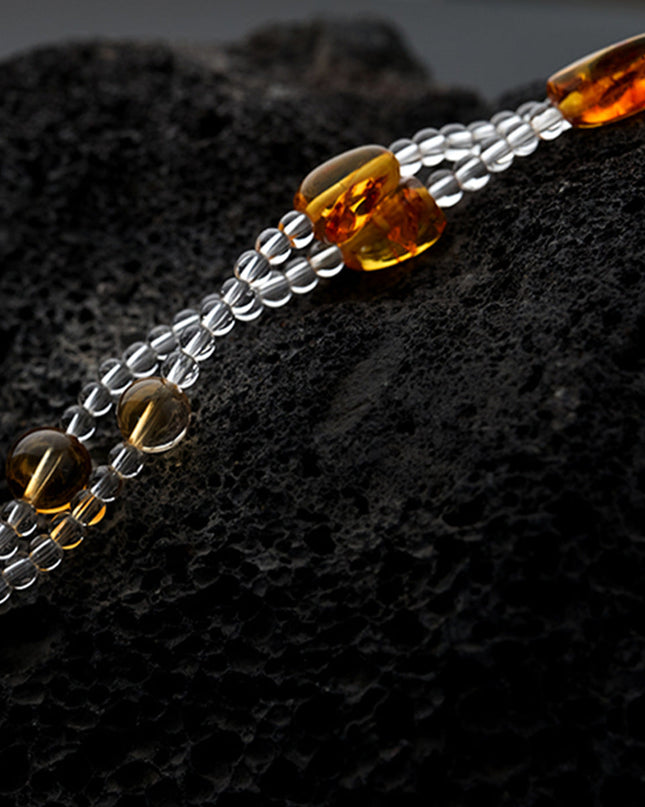 Citrine Amber Wealth Energy Bracelet