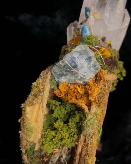 Shaman Magic Drum Tibetan Quartz Crystal Handmade