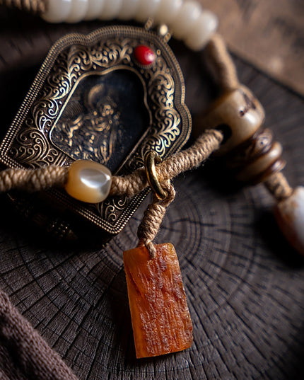 Yak Bone and Agate Success Bracelet | Wealth, Success  Serenity Talisman