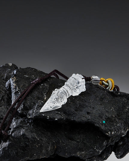 Phurba Vajra Protective Energy Clear Quartz Pendants