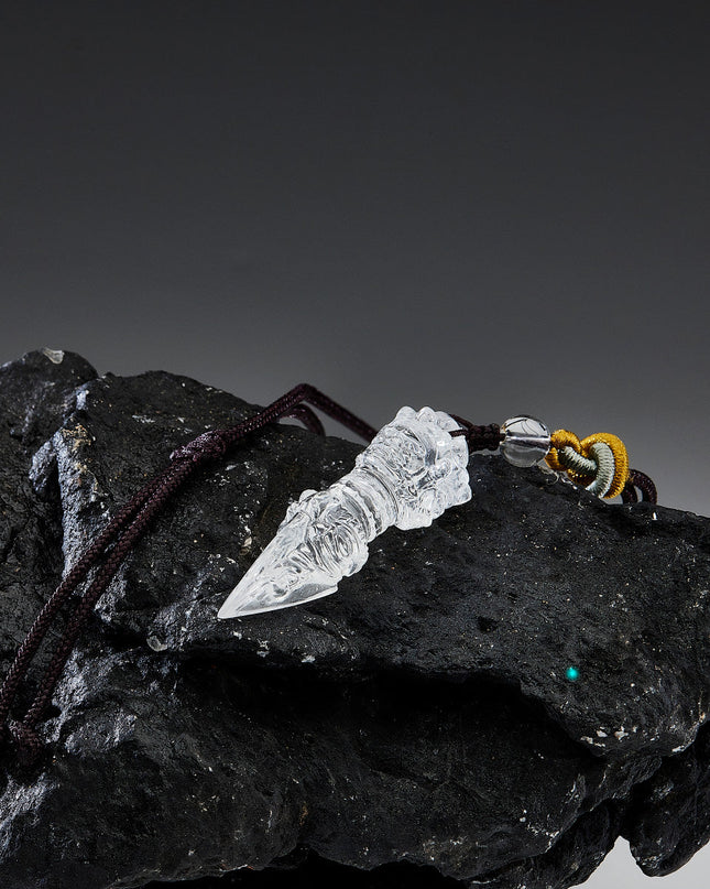 Phurba Vajra Protective Energy Clear Quartz Pendants