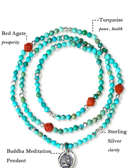 Healing Turquoise Serenity Bracelet& Necklace