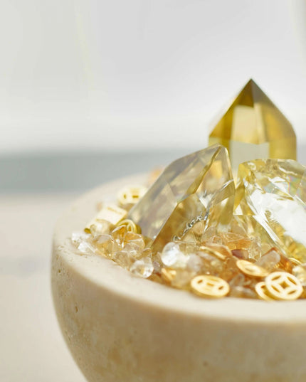 Citrine Crystal Bowl for Wealth & Energy Clearing