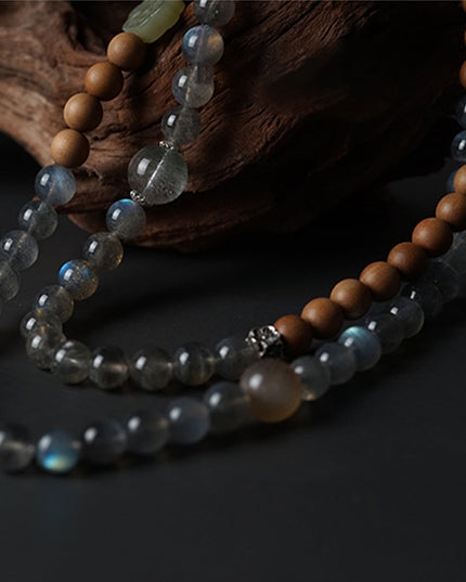 Labradorite and Sandalwood Lucky Energy Bracelet