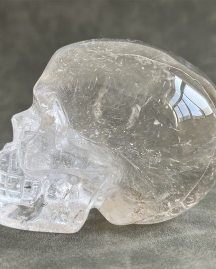 Quartz Crystal Skull Expands Psychic Energy Tibetan White Crystal