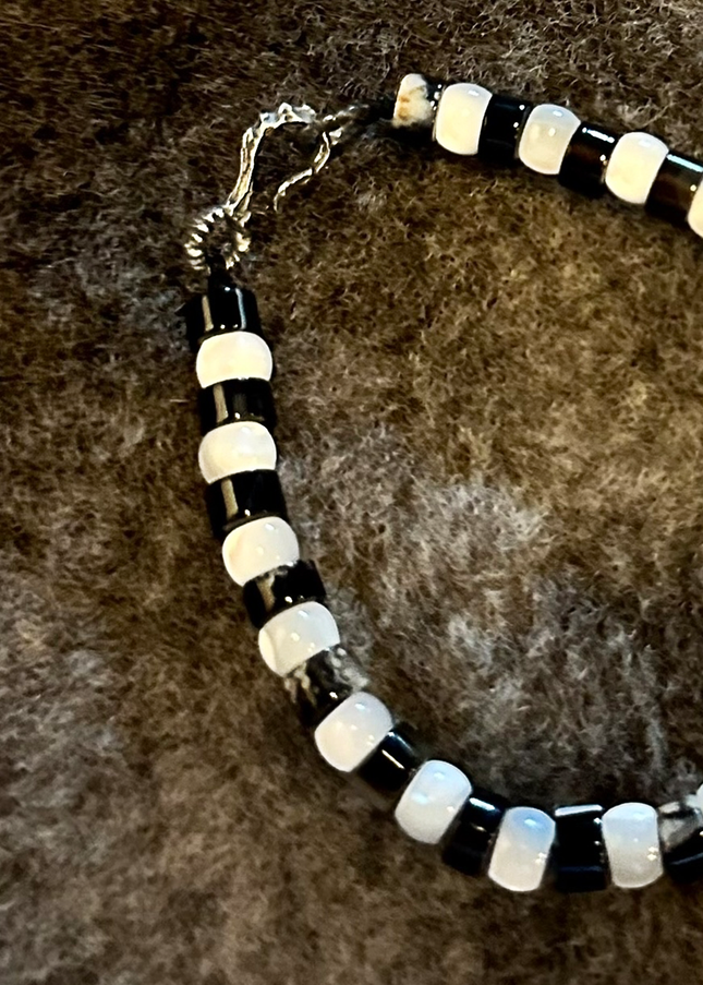 Black and White Shell Multi-Blessing Bracelet