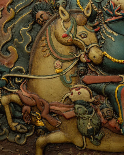 Qing Dynasty Auspicious Heavenly Mother Thangka Tibetan Thangka  Mudui Plastic Mine Color