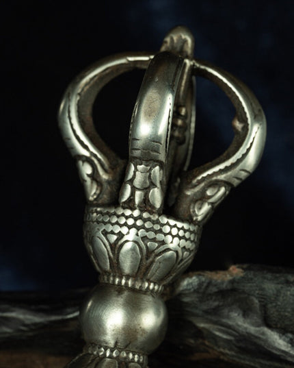 Qing Dynasty Five-pronged Vajra Tibetan Dharma Weapon White Lima