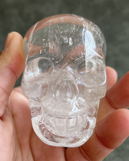 Quartz Crystal Skull Expands Psychic Energy Tibetan White Crystal