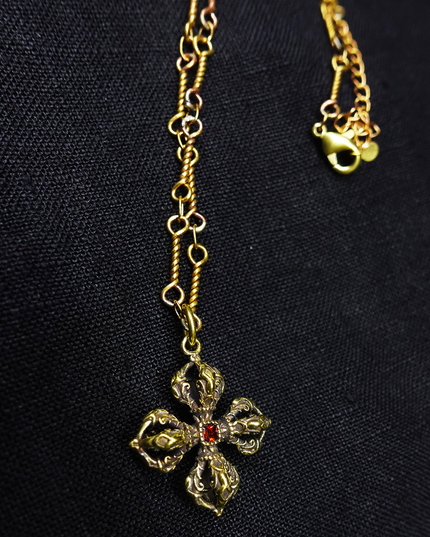 【Unique Item】Cross Vajra Necklace