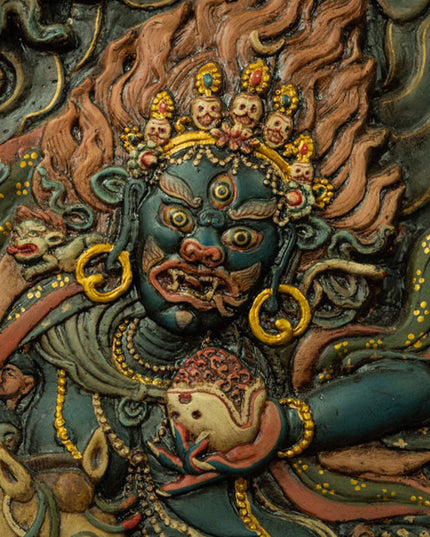 Qing Dynasty Auspicious Heavenly Mother Thangka Tibetan Thangka  Mudui Plastic Mine Color