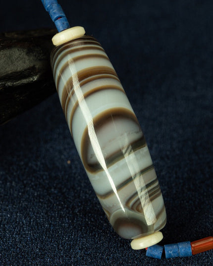Buddha's Eye Pearl Tibetan Millennium Dzi Bead Sardonyx Natural Manifestation