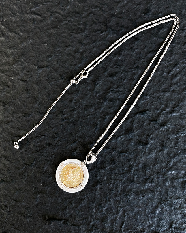Shell Yellow Jambhala of Wealth Pendant