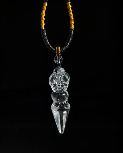 Vajra Demon Subduing Pestle Obstruction Removal Crystal Kailash Energy Blessing Himalaya Tibetan White Crystal