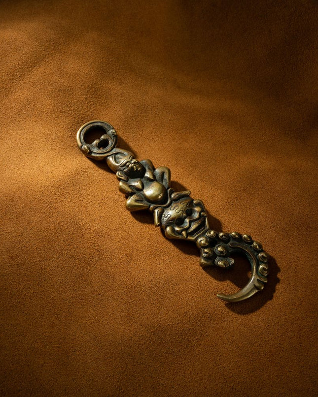 Qing Dynasty  Vajra Demon Descending Hook - Lengma copper  Tibet accessories  Gandan Temple