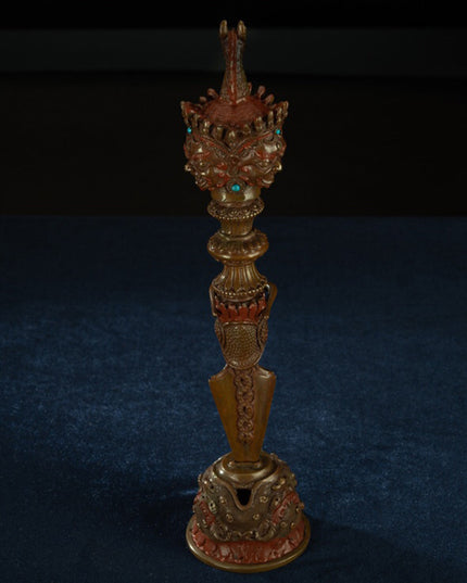 19th Century Puba King Kong Hayagriva Three-Sided Dharmapāla Tibetan Copper – Tashi Triling Ceremonial Artifact