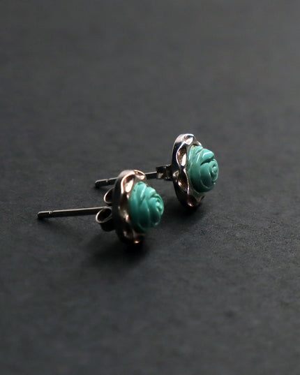 Kailash Energy Prosperity Rose Turquoise Earrings