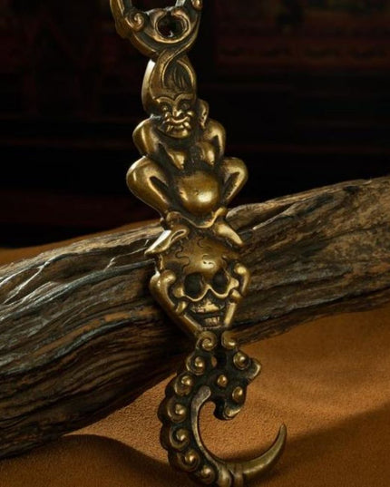 Qing Dynasty  Vajra Demon Descending Hook - Lengma copper  Tibet accessories  Gandan Temple