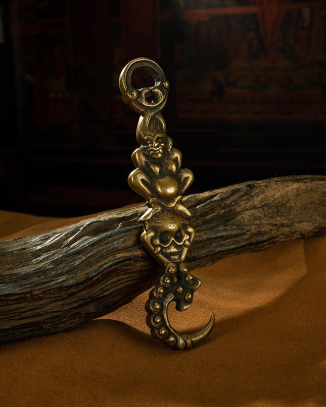 Qing Dynasty  Vajra Demon Descending Hook - Lengma copper  Tibet accessories  Gandan Temple
