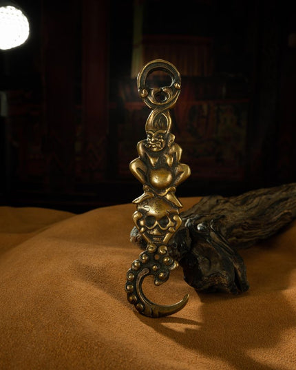 Qing Dynasty  Vajra Demon Descending Hook - Lengma copper  Tibet accessories  Gandan Temple