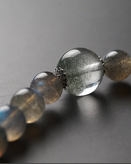 Labradorite and Sandalwood Lucky Energy Bracelet