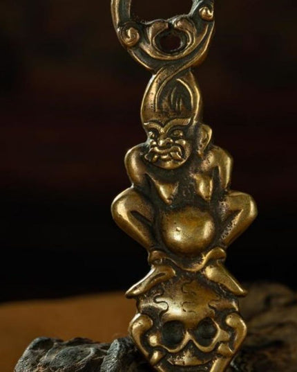 Qing Dynasty  Vajra Demon Descending Hook - Lengma copper  Tibet accessories  Gandan Temple