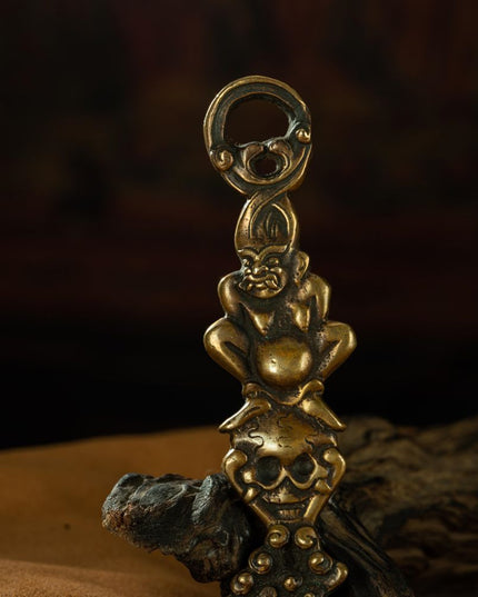 Qing Dynasty  Vajra Demon Descending Hook - Lengma copper  Tibet accessories  Gandan Temple