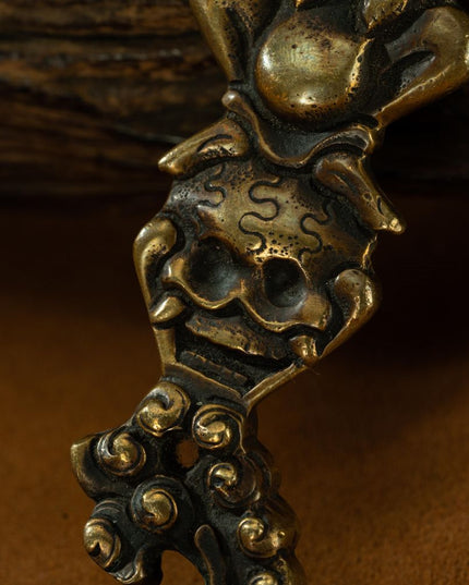 Qing Dynasty  Vajra Demon Descending Hook - Lengma copper  Tibet accessories  Gandan Temple