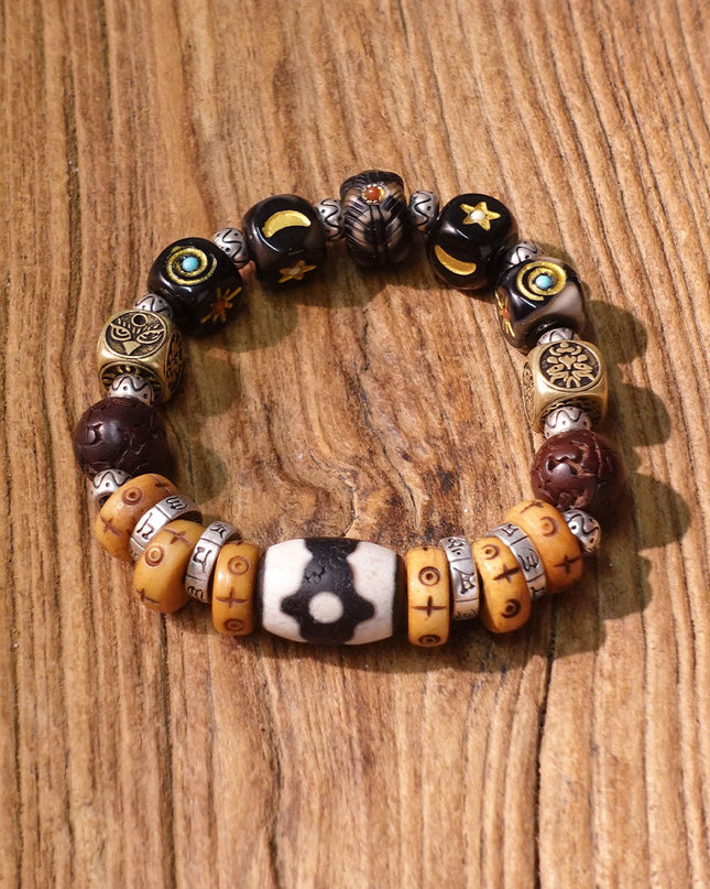 Guardian’s Gift Prosperity & Protection Tibetan Dzi Bead Bracelet