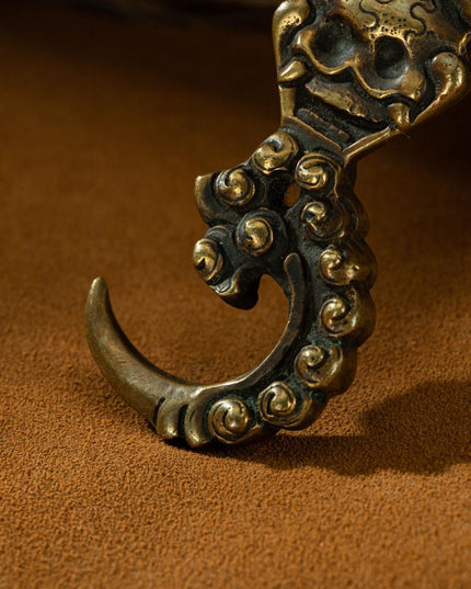 Qing Dynasty  Vajra Demon Descending Hook - Lengma copper  Tibet accessories  Gandan Temple
