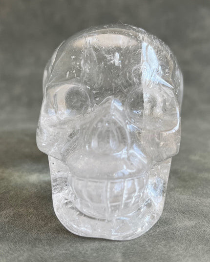 Quartz Crystal Skull Expands Psychic Energy Tibetan White Crystal