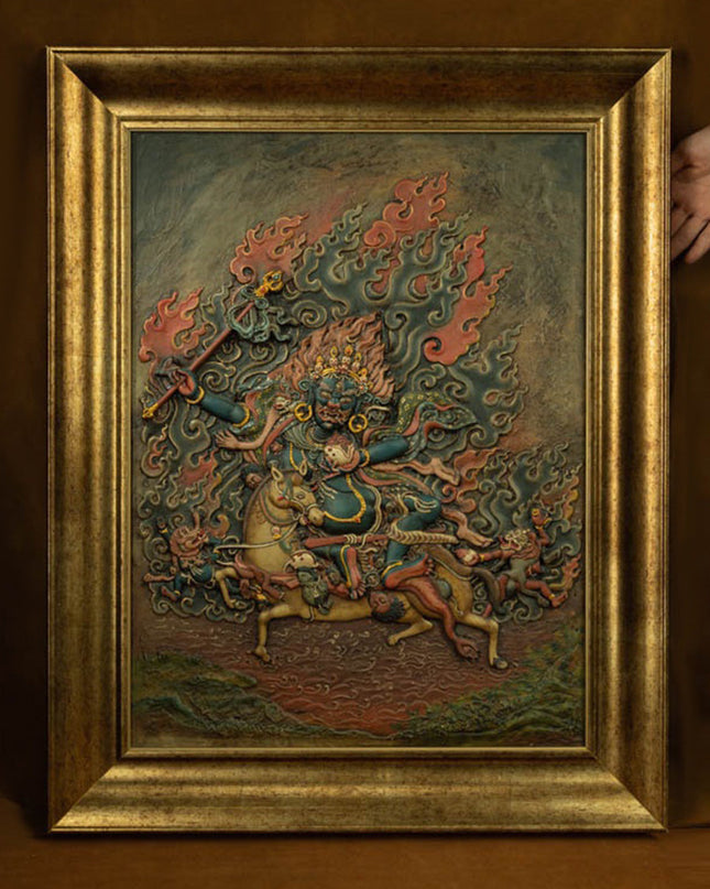 Qing Dynasty Auspicious Heavenly Mother Thangka Tibetan Thangka  Mudui Plastic Mine Color