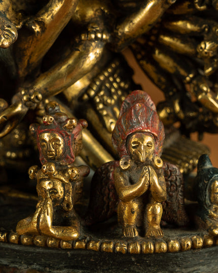 Fierce Enlightenment: Gilt Copper Thirty-Four Arm Vajrabhairava Statue