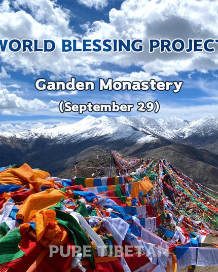 Holy Land of Tibet Hangs Prayer Flags For Energy Blessing