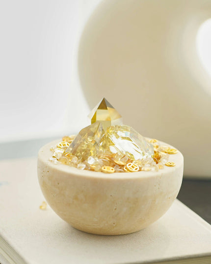 Citrine Crystal Bowl for Wealth & Energy Clearing