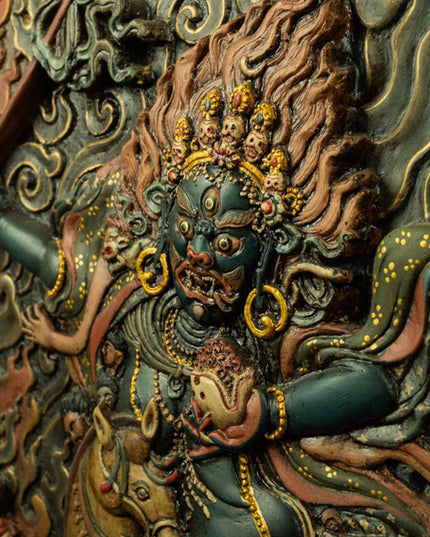 Qing Dynasty Auspicious Heavenly Mother Thangka Tibetan Thangka  Mudui Plastic Mine Color
