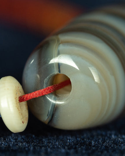 Buddha's Eye Pearl Tibetan Millennium Dzi Bead Sardonyx Natural Manifestation