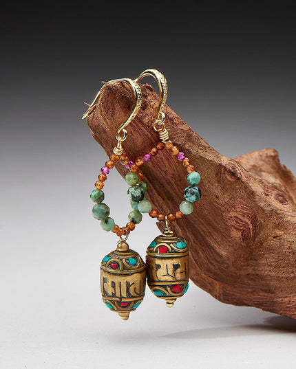 lucky Energy Tibetan Treasures Earrings