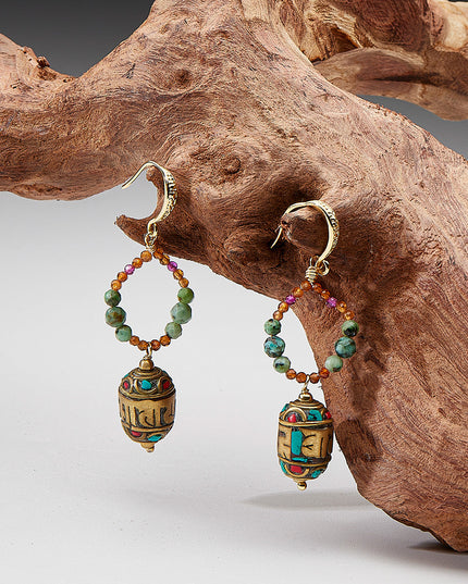 lucky Energy Tibetan Treasures Earrings