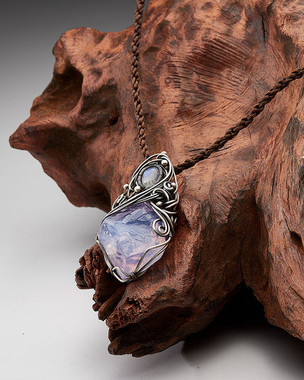 Peace Energy Amethyst Silver Pendants