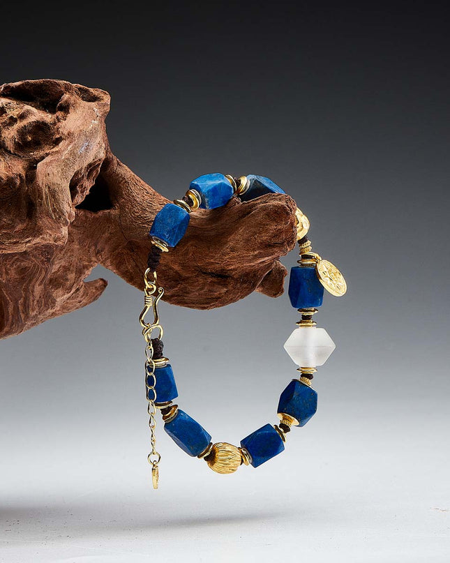 Love Energy Lapis Lazuli Gold Bracelet