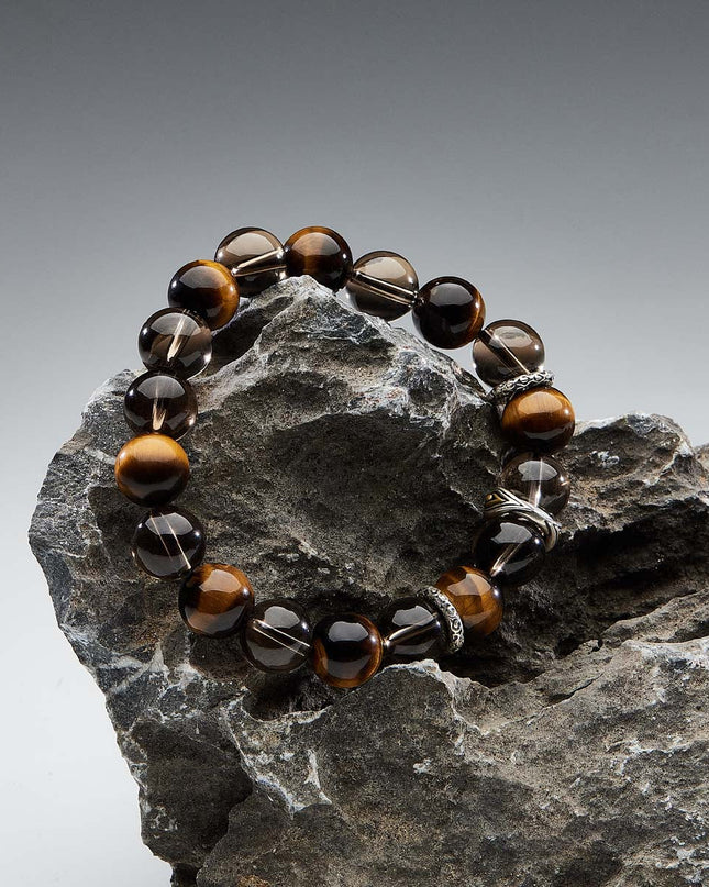 Guardian of Wealth Tiger's Eye Silver Bracelet