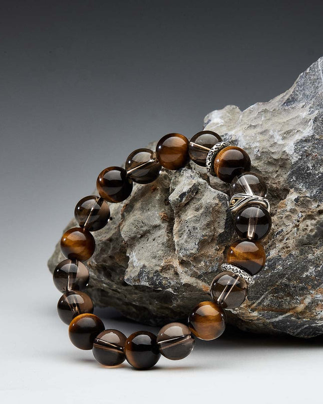 Guardian of Wealth Tiger's Eye Silver Bracelet