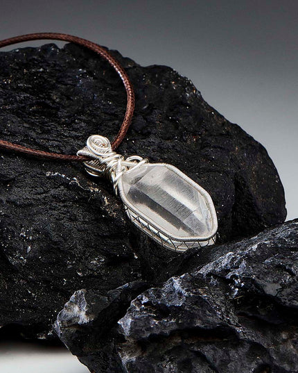 Healing Energy Clear Quartz Sterling Silver Pendant