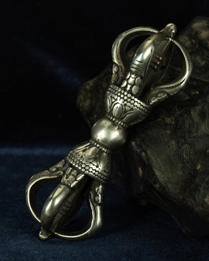 Qing Dynasty Five-pronged Vajra Tibetan Dharma Weapon White Lima
