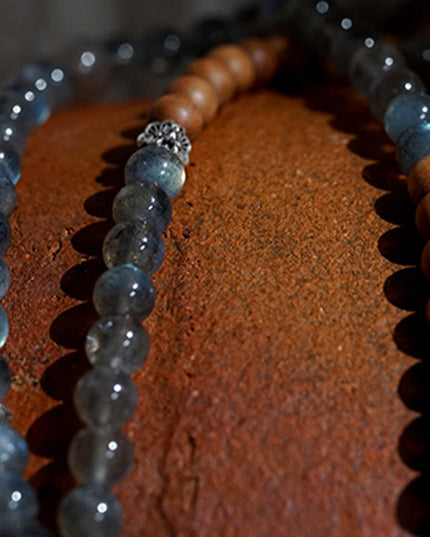 Labradorite and Sandalwood Lucky Energy Bracelet